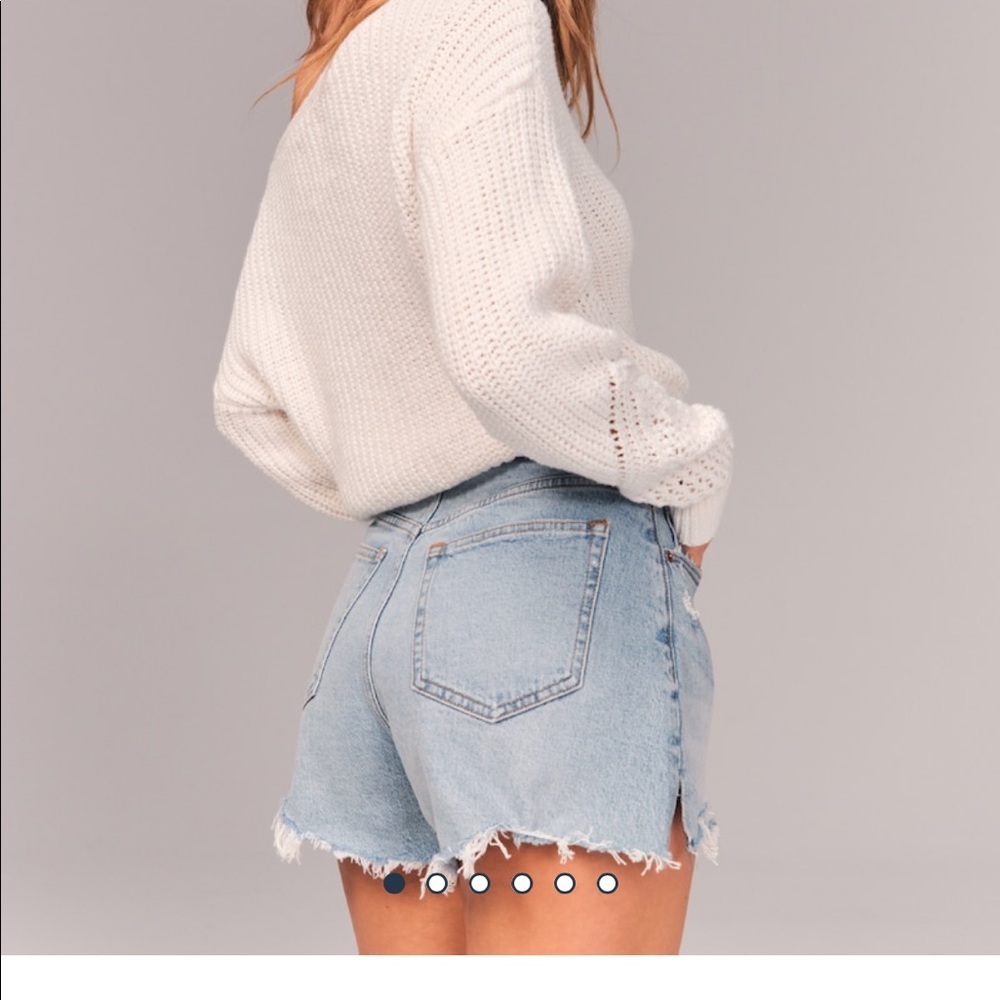 Abercrombie high rise denim shorts